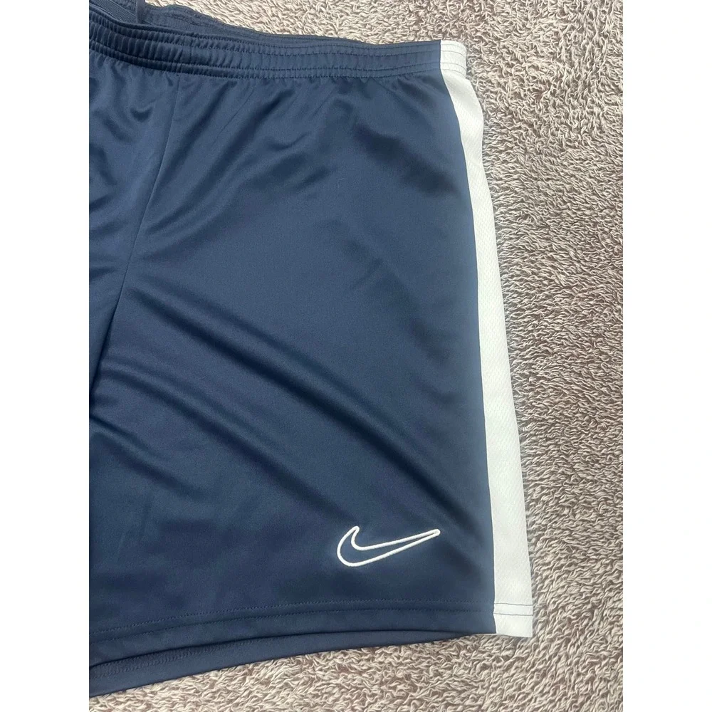 Nike Dri-FIT Men's Shorts Large Navy White Slim Fit Soccer Training Athletic